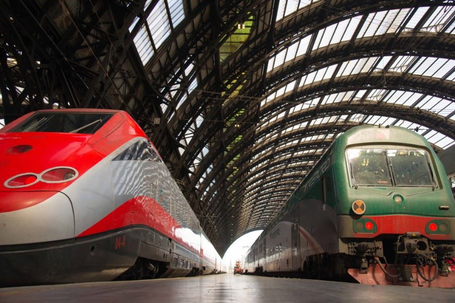 Trains at Venice station