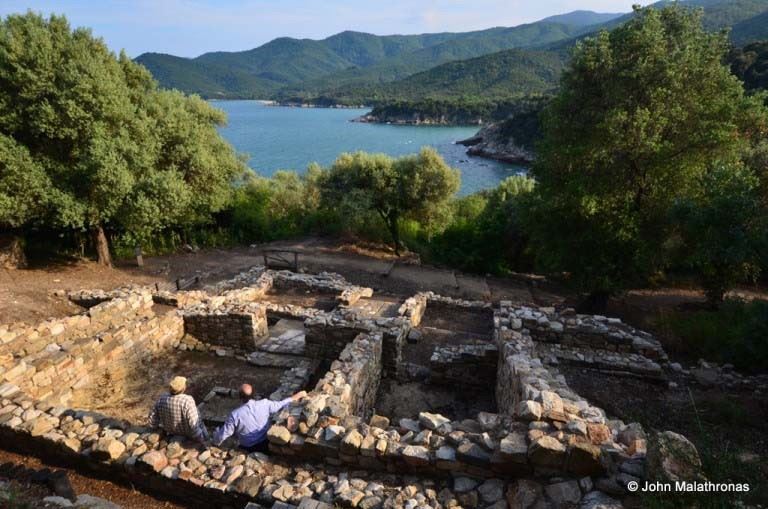 View from ancient villa’s terrace