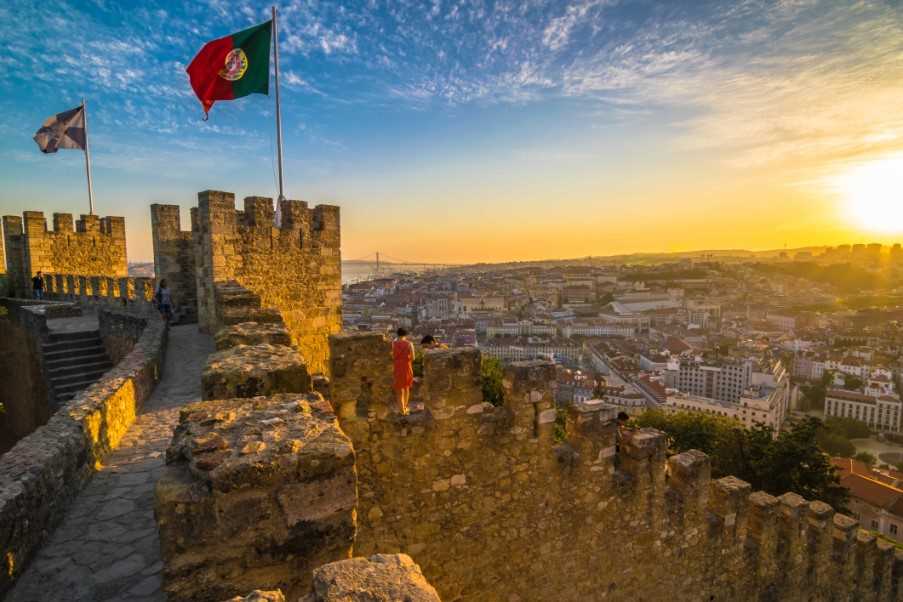 Watching the sunset from Castelo de Sao Jorge
