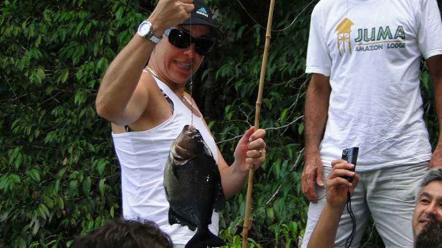 Piranha fishing, Juma Amazon Lodge