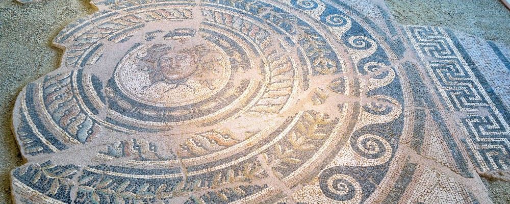 Roman mosaic, Dion archaeological site, Pieria