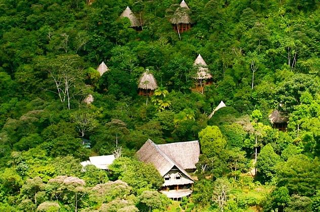 View of Luna Lodge, Osa Peninsula