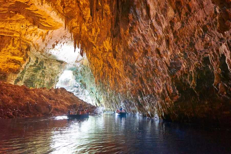 The majestic caves of Melissani Lake