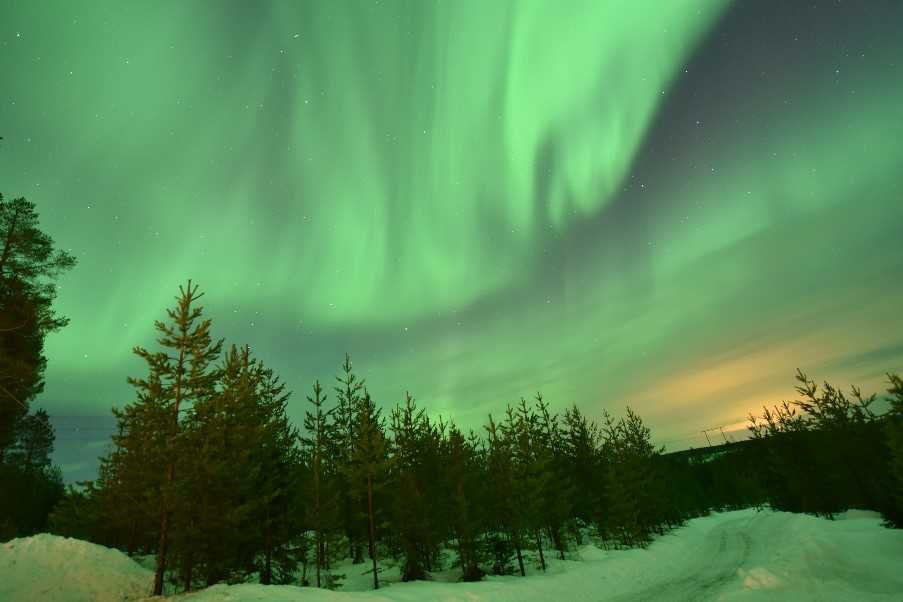 Northern Lights snowmobile sled tour