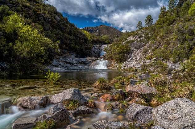 Waterfalls at the Seven Lagoons in the Peneda-Geres national Park