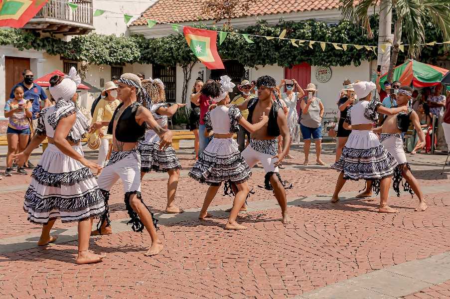 A display of 'cumbia' music and dance