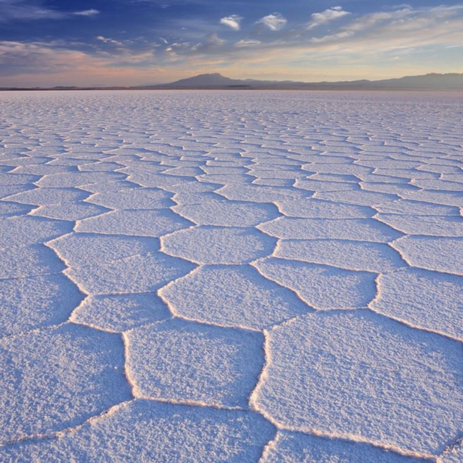 Salt flats of Salar de Uyuni 
