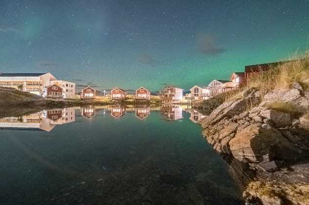Sea Houses, Sommaroy Arctic Hotel, Sommaroy, Tromso, Northern Norway