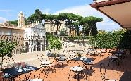 St Isodore's College gardens - view from the terrace of the Degli Artisti Hotel, Rome, Italy