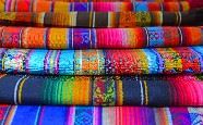 Colourful fabrics, Otavalo market, Ecuador