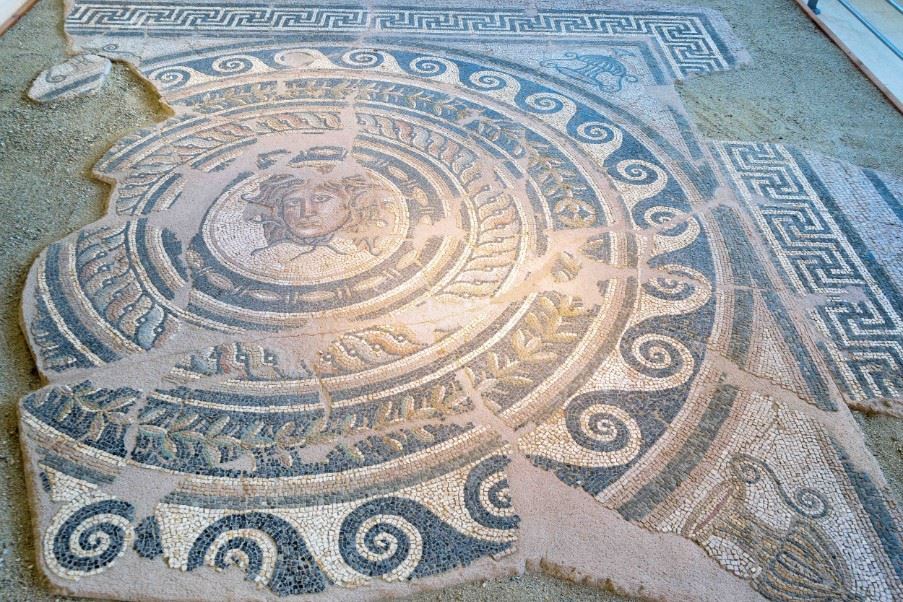 Mosaic fragment, Dion archaeological museum, Pieria