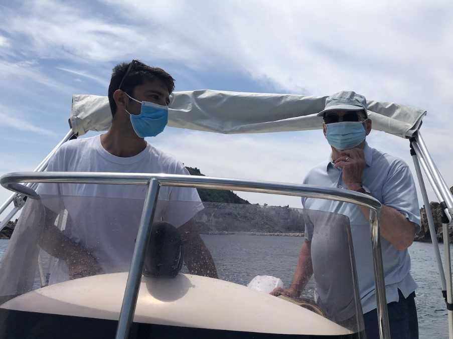 Masked sailing instruction
