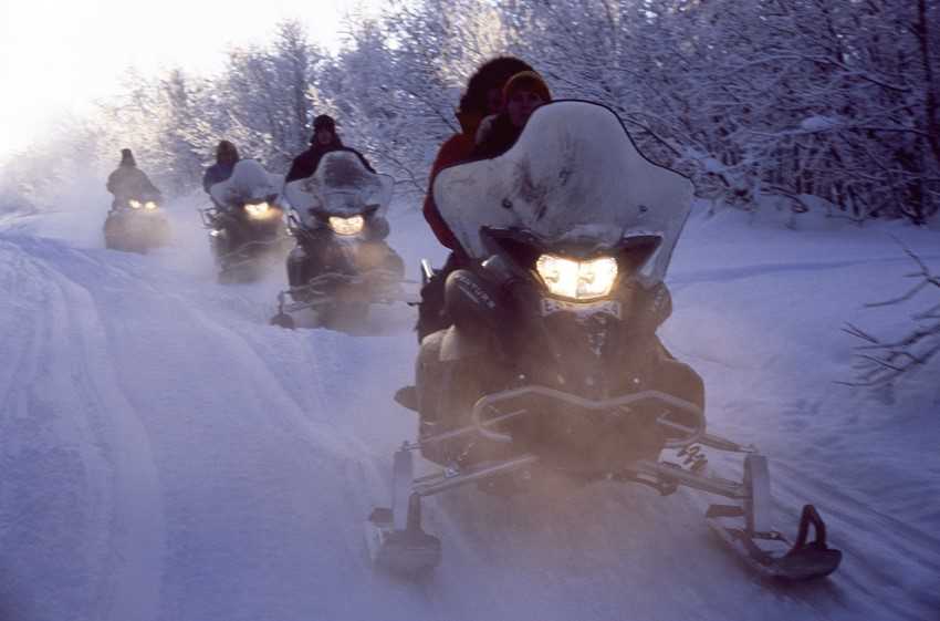 Snowmobile tour, Camp Ripan, Swedish Lapland