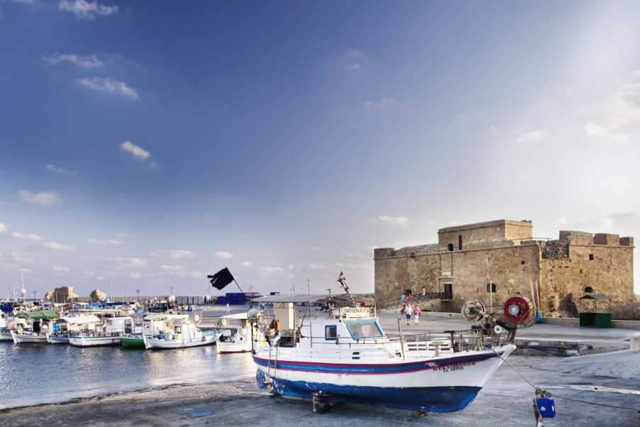 Paphos harbour and castle