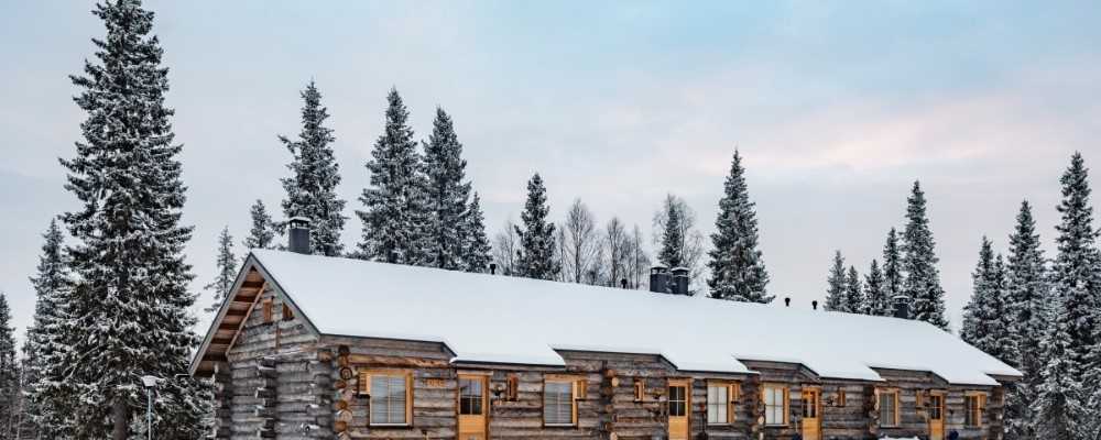 Luxury Cabin in the woods and forest in Akaslompolo, Lapland, Arctic Circle, Finland