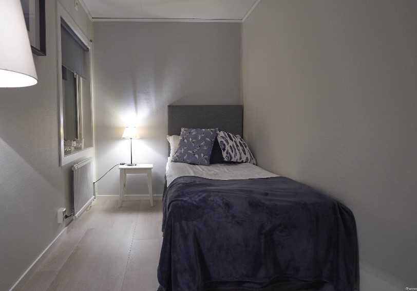 Single bedroom, Pine Bay Suite, Pine Bay Lodge, Swedish Lapland