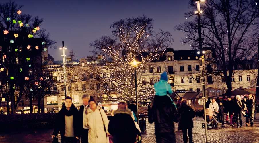 Gustav Adolf square at Christmas