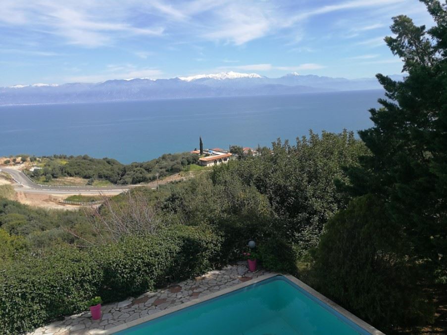 View of the Taygetos mountains from Kalamaki Eleni Villa