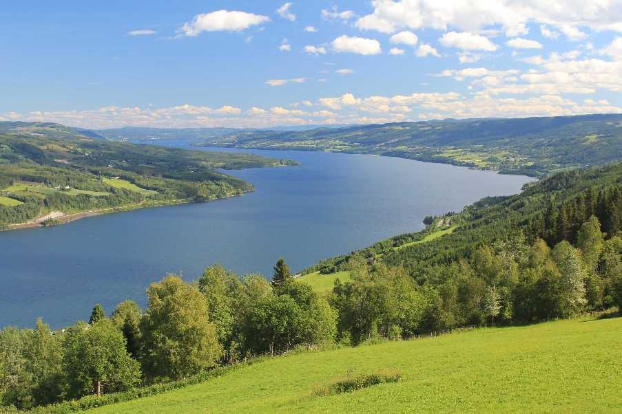 Lake Mjøsa, the biggest lake in Norway