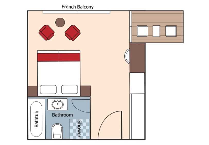 Room plan, Luxury Suite, Cumbia Deck, AmaMelodia, Colombia