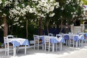 A sunsoaked Greek Taverna