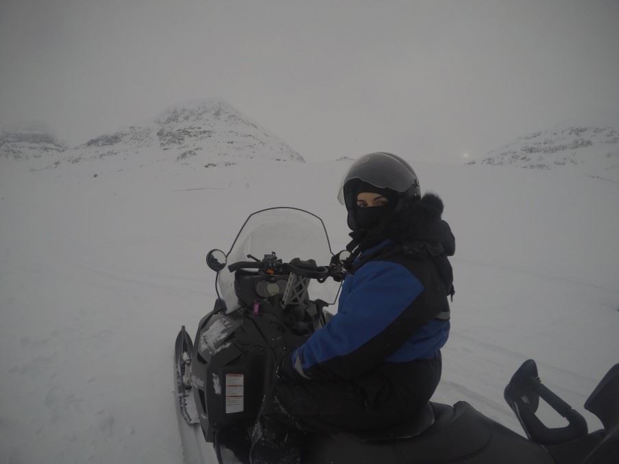 Cristiana snowmobiling, Tromsø, Northern Norway