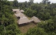 Aerial shot of Tambopata Research Centre