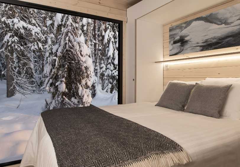 Panorama Hut, Vaattunki Wilderness Resort, near Rovaniami, Lapland, Finland