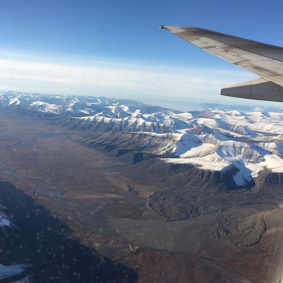 Flying into Svalbard