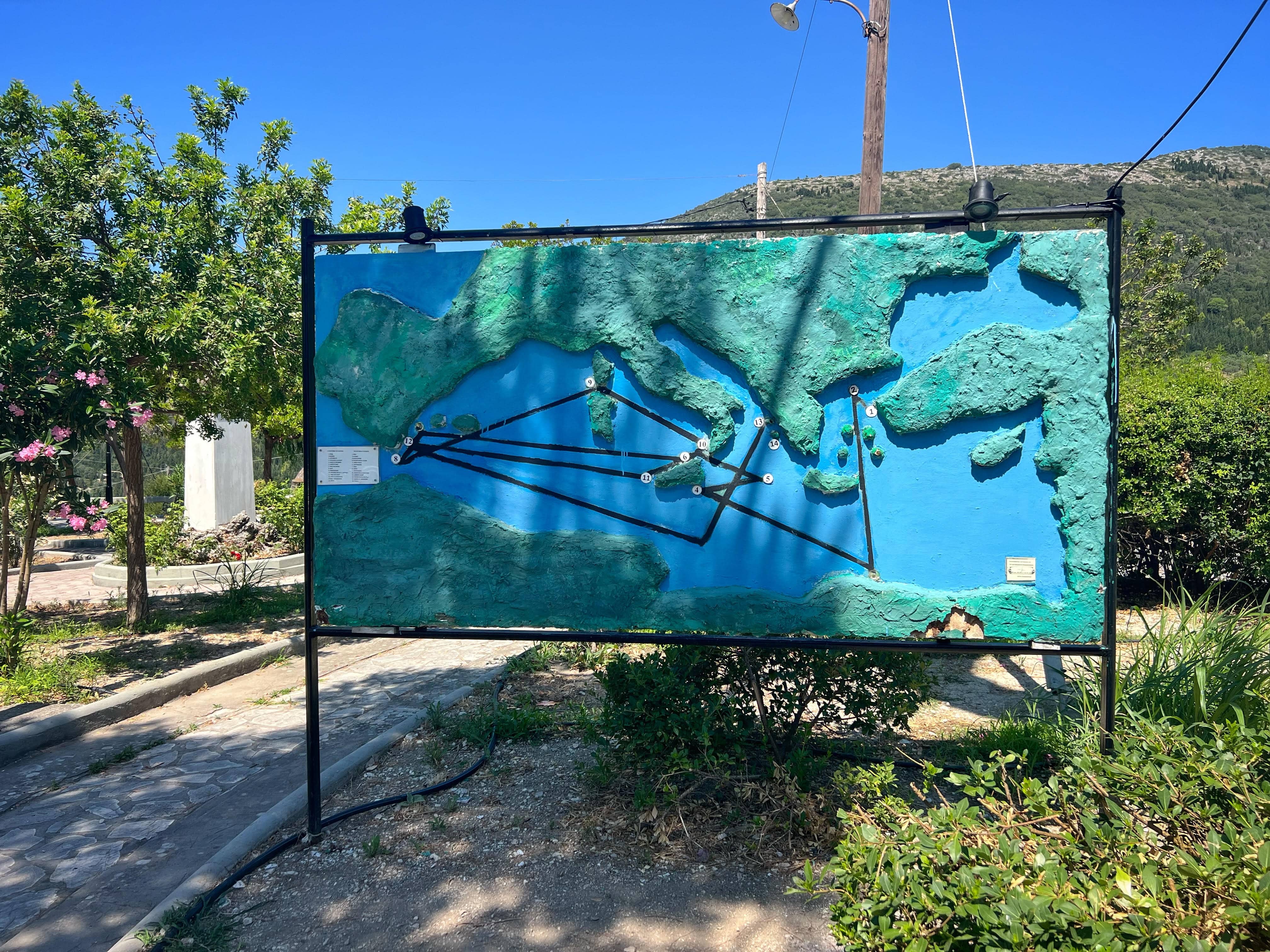 Stavros information boards, Ithaca